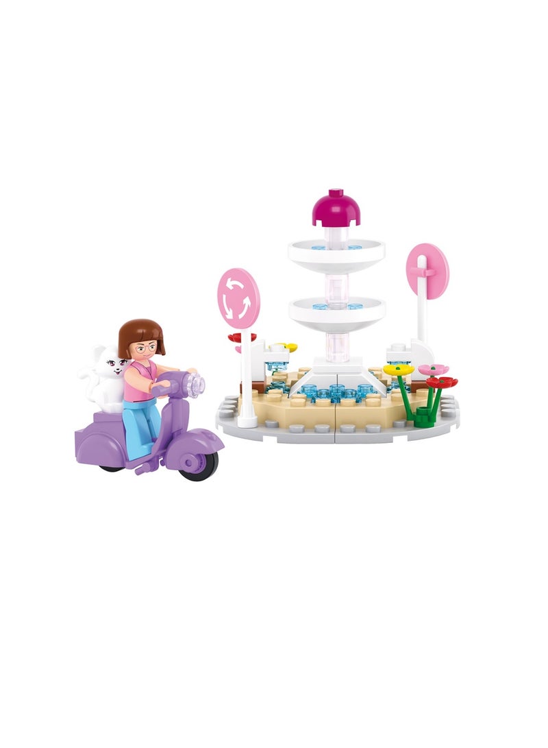 Sluban - New Girls Dream Fountain Bricks Set 79 Pieces - M38-B0519 - Image 2