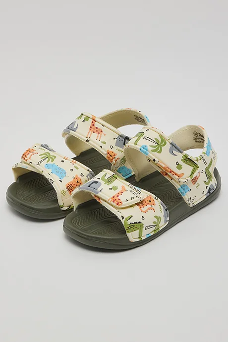 أر أند بي Printed Velcro Sandals