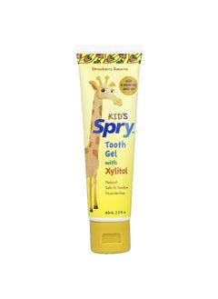 Xlear Xlear, Kid's Spry®, Tooth Gel with Xylitol, Age 3 Months and Up, Strawberry Banana, 2 fl oz (60 ml)  - Image 1