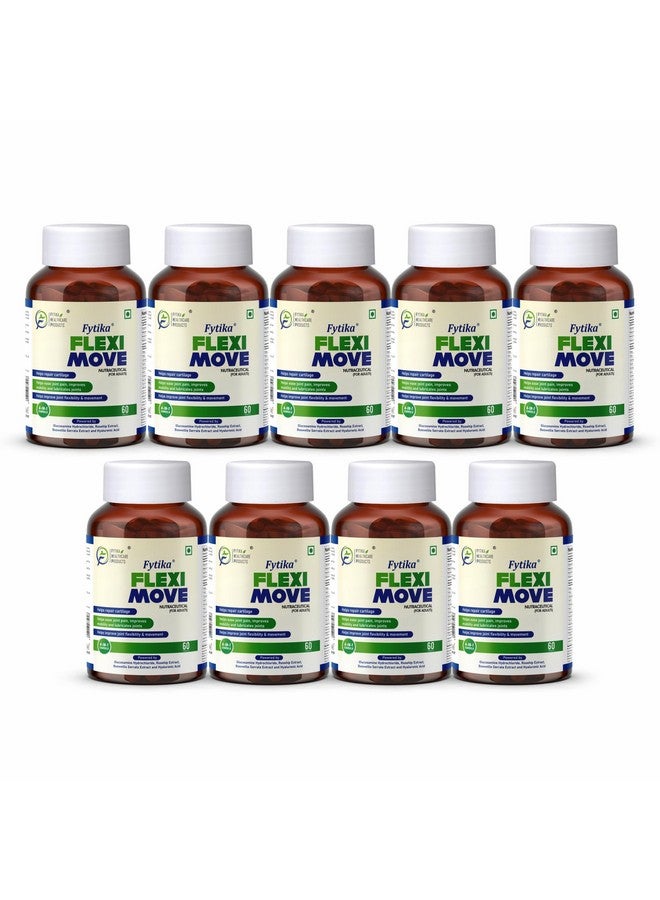 Fytika Flexi Move - Joint Support Supplement, Glucosamine, Rosehip, Boswellia Serrata, Supports Bone, Joint, Cartilage Health, For Men, Women - 540 Tablets (Pack of 9) - Image 1
