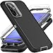 YKHJKLEC for Samsung Galaxy A36 5G Case Military Grade 3 in 1 Heavy Duty ShockproofDrop ProofDust Proof Case with 2Pcs Tempered Glass Screen Protector BlackGrey - Image 2