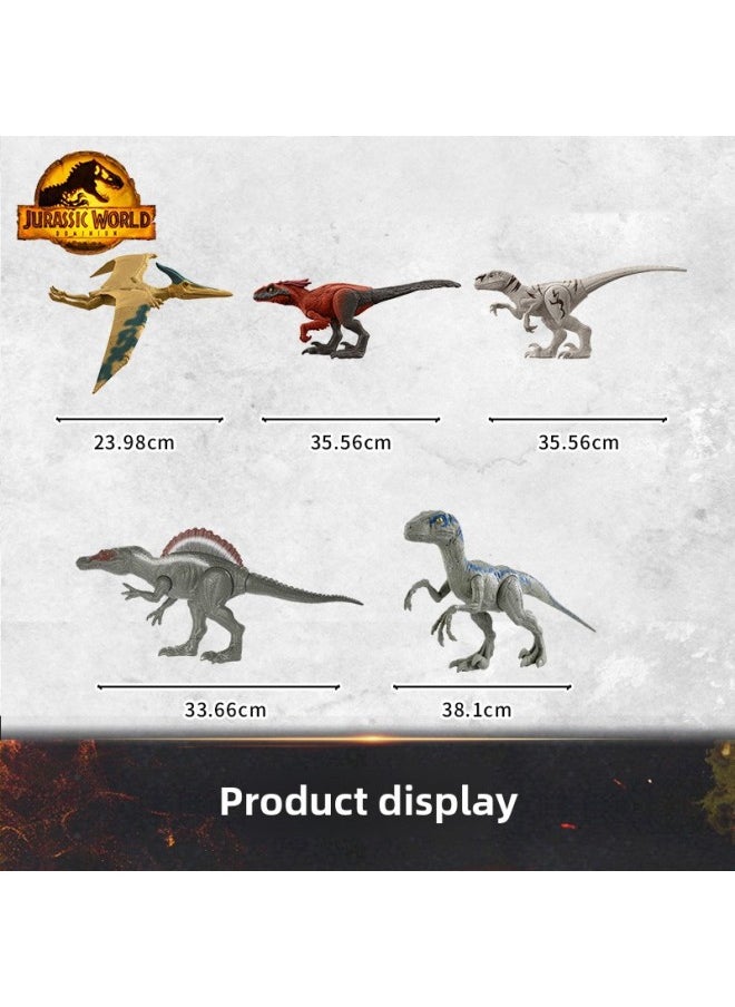 null - Meitai Jurassic World 3 Ruling Movie Same Dinosaur Fire Pirate Dragon Xun Raptor Pterosaurus Model Toy GWT54-Color:Elmunton Long GWT54 - Image 1