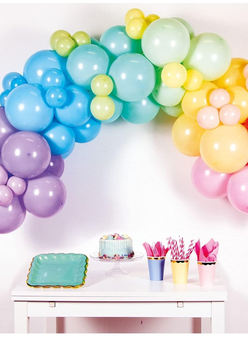 Amscan Pastel Multicolour DIY Latex Balloon Arch Garland Kit - 78 Pieces, 4m Balloon Decorations for Birthday, Wedding, Baby Shower, Bridal Shower  - Image 1