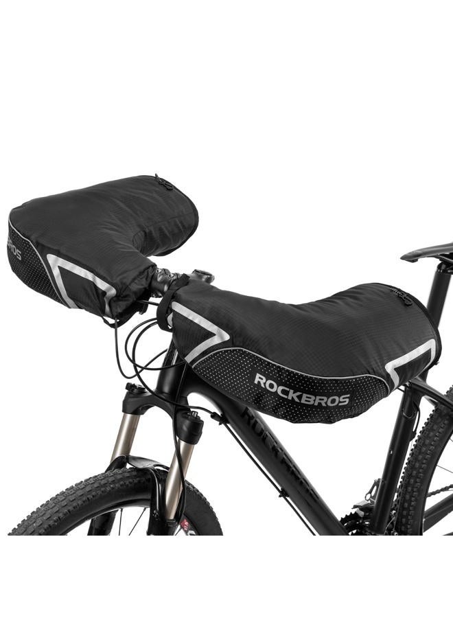 Rockbros Bike Handlebar Mitts Extreme Cold Weather Mountain Commuter MTB Fat Bike Bar Covers Cyclist Pogies Mittens - Image 1