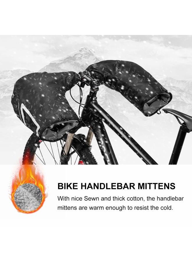 Rockbros Bike Handlebar Mitts Extreme Cold Weather Mountain Commuter MTB Fat Bike Bar Covers Cyclist Pogies Mittens - Image 2