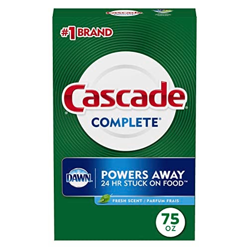 Cascade Complete Powder Dishwasher Detergent, Fresh Scent, 75 oz, White - Image 1