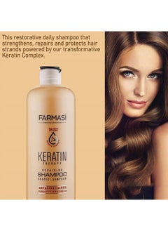 FARMASI Keratin Therapy Repairing Shampoo, Hair Treatment for Smoothing & Nourishing, Repairs Damaged Hair, Hydrates, Nourishes, Anti Frizz for Dry Hair and Extra Shine, 12.2 fl. oz / 360 ml  - Image 3