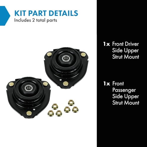 TRQ Front Upper Strut Mount Set Compatible with 1996-2005 Toyota RAV4 - Image 2