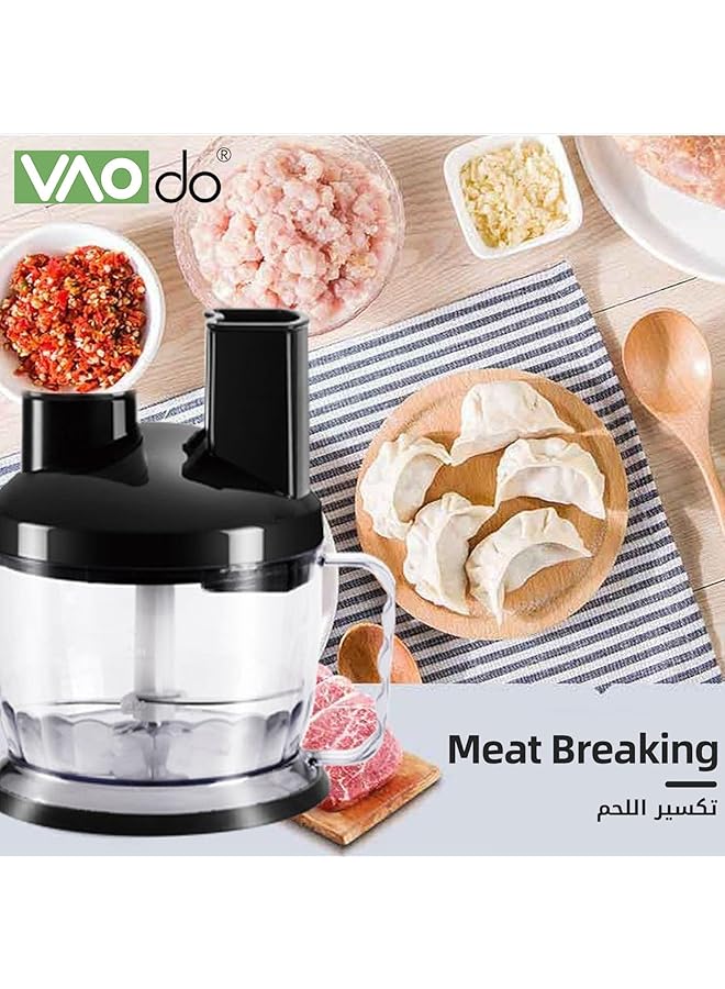 VAOdo 8 In 1 Hand Blender, Electric Stick Blender Set, 700W Anti Splash, Storage Save Space, Scratch Resistant, Ice Crushing, Multi Attachments - Image 3
