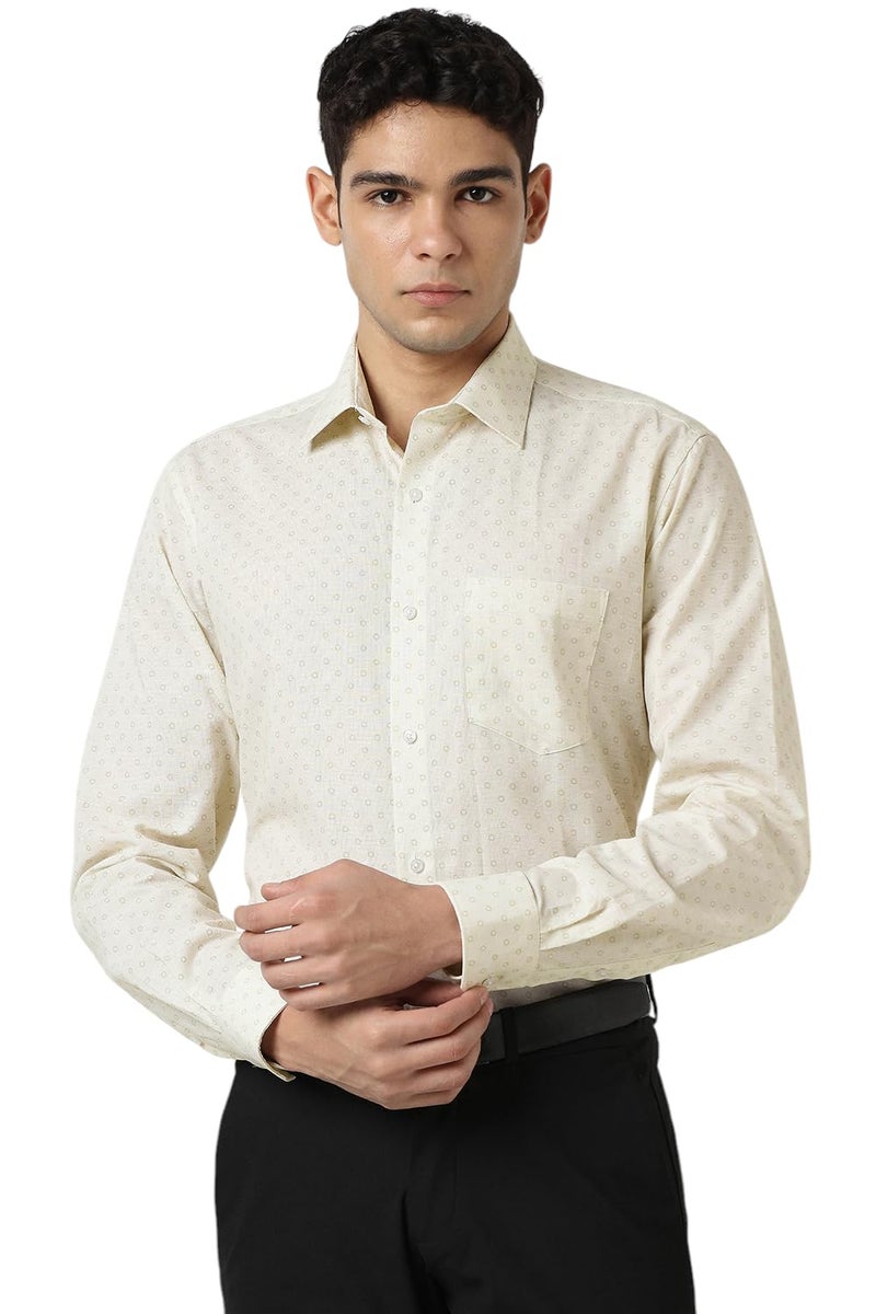 Van Heusen قميص فان هيوزن للرجال بقصة عادية (VHSFFCUB656276_بيج) - Image 1