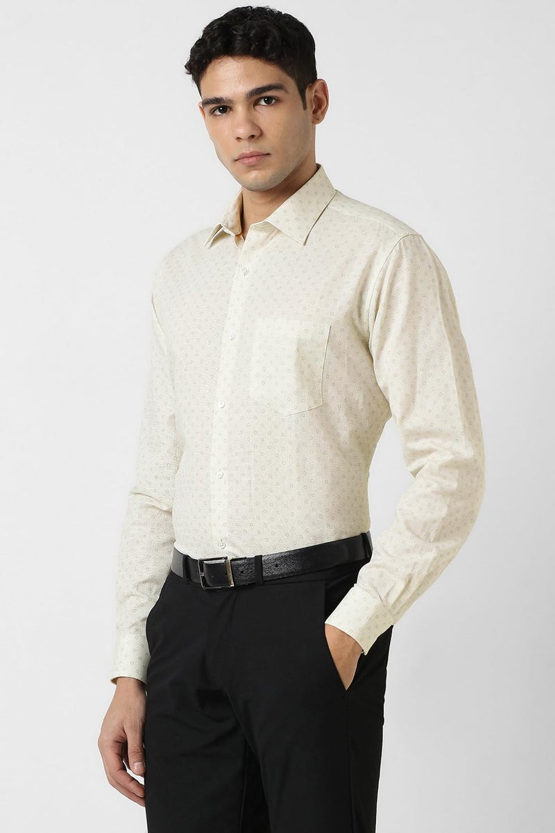 Van Heusen قميص فان هيوزن للرجال بقصة عادية (VHSFFCUB656276_بيج) - Image 2