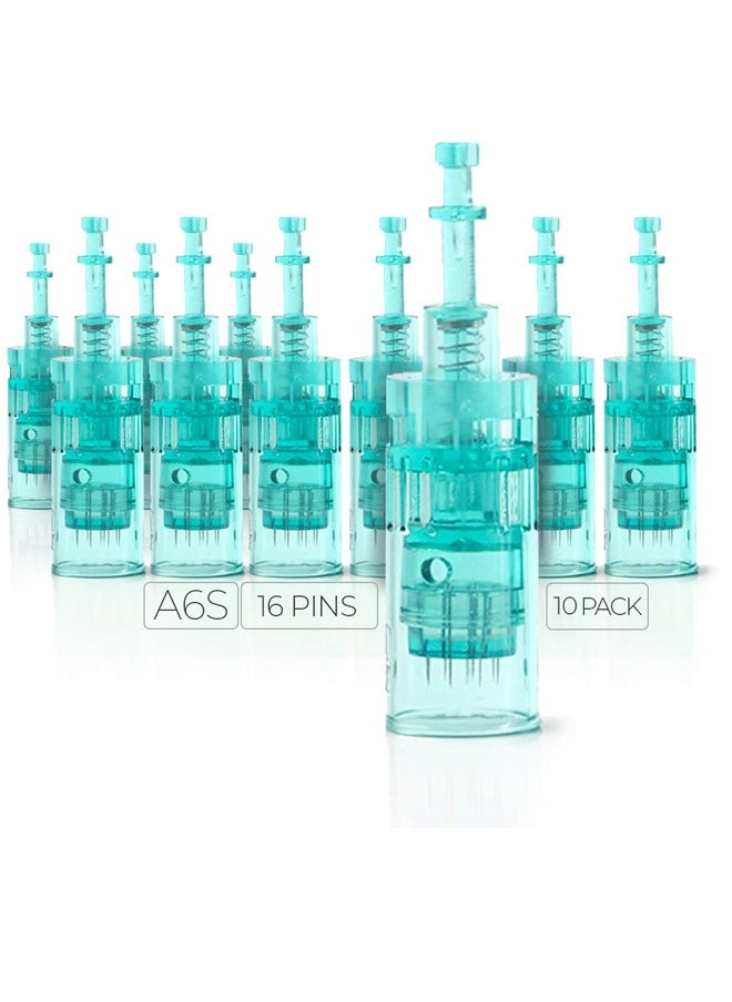 Dr pen Drpen A6s microneedling pen replacement cartridges 10pcs 16pins derma auto pen bayonet slot cartridges  - Image 4