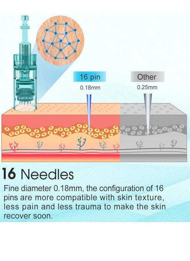 Dr pen Drpen A6s microneedling pen replacement cartridges 10pcs 16pins derma auto pen bayonet slot cartridges  - Image 3