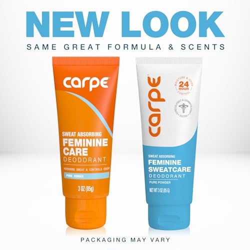Carpe Feminine Sweatcare Intimate Deodorant pH Balanced 24Hr Moisture Odor Control Whole Body Deodorant for Women Gynecologist Tested Safe for Private Parts Pure Powder 3oz - Image 3