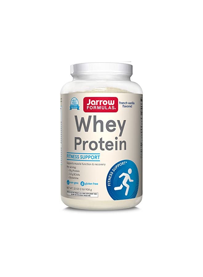 jarrow formulas Jarrow Formulas Whey Protein, French Vanilla - 908g Powder - Supports Muscle Development - Rich in BCAAs - Approx. 37 Servings - Image 1