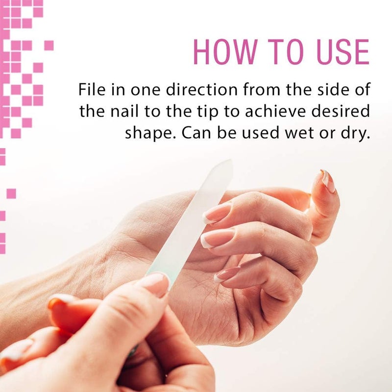 Nail Tek Crystal Glass Nail File with Case - Mini 3" - Image 5