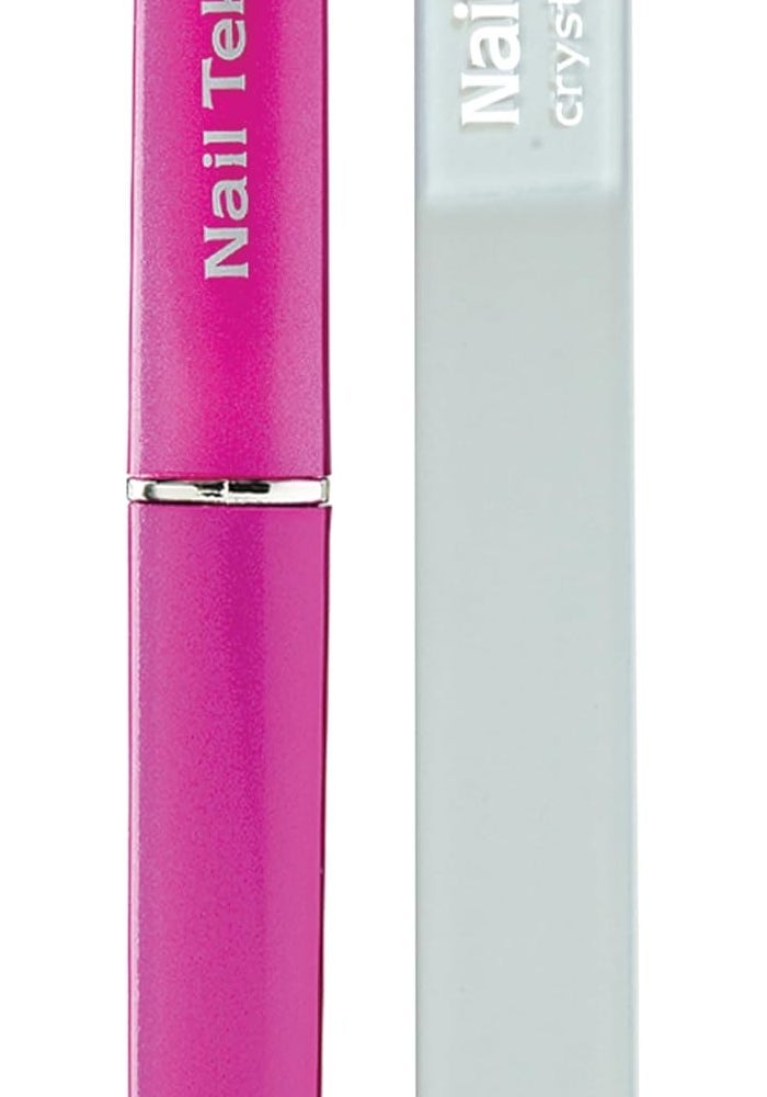 Nail Tek Crystal Glass Nail File with Case - Mini 3" - Image 1