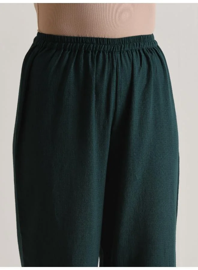 trueBrowns Dark Green Front Placket Co-Ord Set