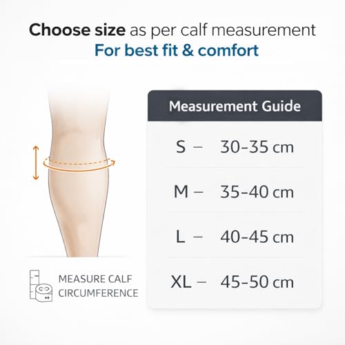 Dr Helix Unisex Skin Calf Support - Compression Sleeve for Leg Pain Relief, Muscle Recovery & Injury Prevention, Lightweight & Breathable Design - (Pack of - 1) - Image 2
