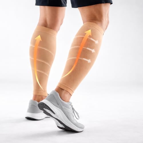 Dr Helix Unisex Skin Calf Support - Compression Sleeve for Leg Pain Relief, Muscle Recovery & Injury Prevention, Lightweight & Breathable Design - (Pack of - 1) - Image 4