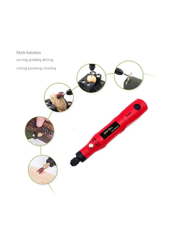 Generic Cordless Mini Electric Drill Power Tools 3.6V RechargeableGrinder Grinding Accessories Set 3Speed Engraving Pen  - Image 5