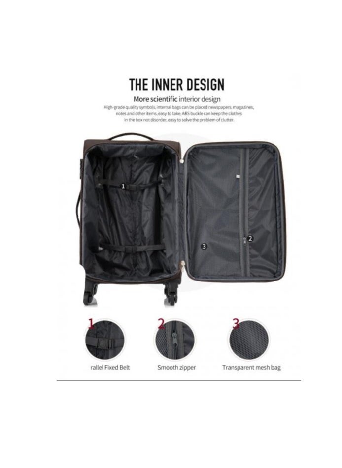 Generic - Canvas travel bags with four wheels, size 24in, carrying from 23 to 40 kilograms - Image 1