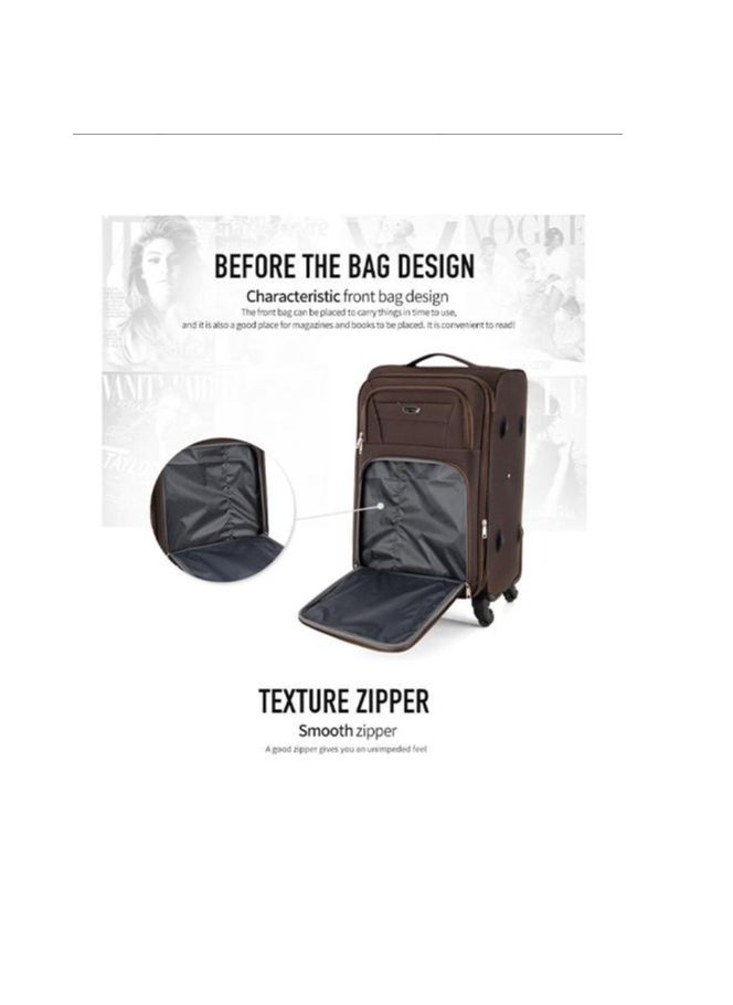 Generic - Canvas travel bags with four wheels, size 24in, carrying from 23 to 40 kilograms - Image 1