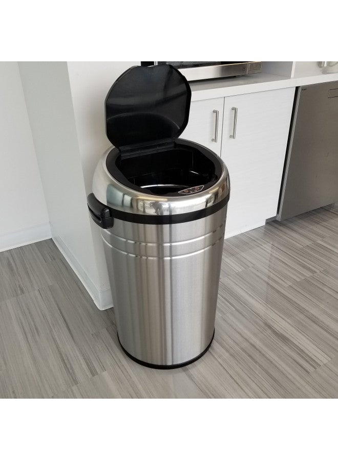 iTouchless iTouchless 23 Gallon Touchless Sensor Trash Can with Odor Control System & Wheels, 87 Liter Commercial Size Automatic Garbage Bin, Brushed Stainless Steel  - Image 3