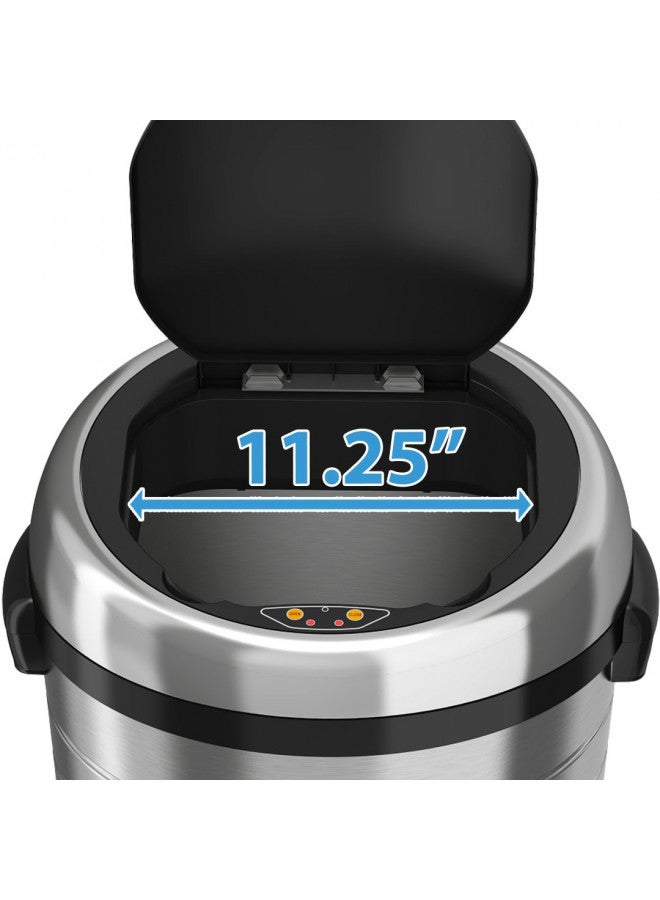 iTouchless iTouchless 23 Gallon Touchless Sensor Trash Can with Odor Control System & Wheels, 87 Liter Commercial Size Automatic Garbage Bin, Brushed Stainless Steel  - Image 5