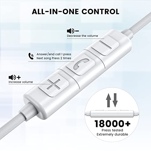 MOSWAG USB C Headphone Wired Earbuds in Ear Headphones with Mic and Volume Control Compatible with iPhone 15/ pro/Pro max iPad Air Samsung Galaxy S23 S22 Pixel 7 6 6a 5 OnePlus 9 - Image 3