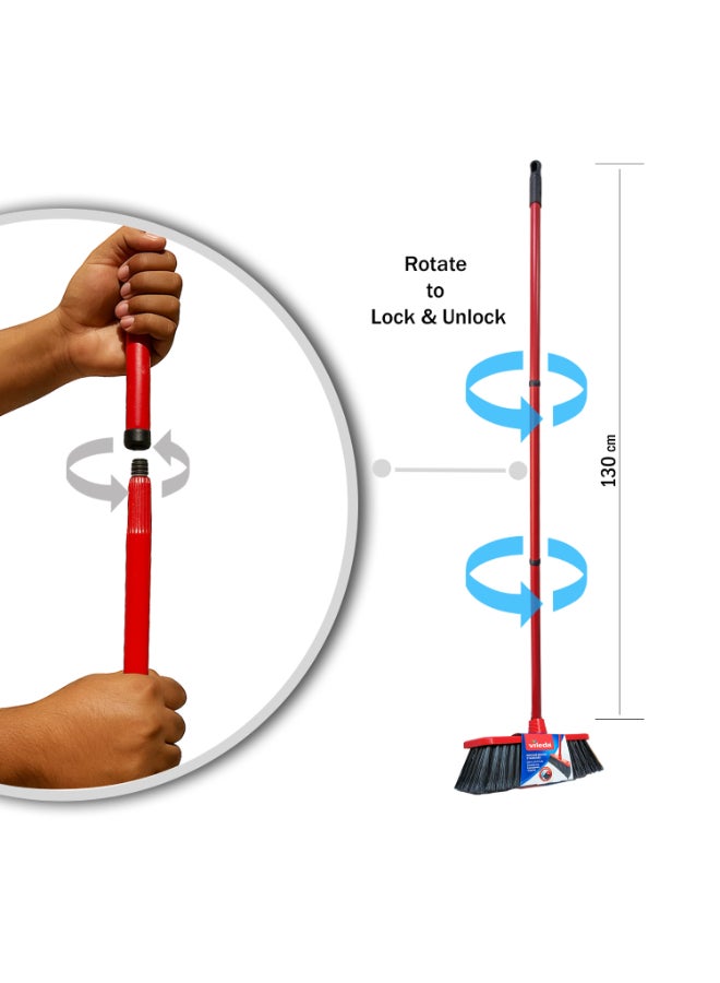 Vileda Indoor Broom with 3 Stick, Lightweight & Perfect Corner Cleaning - Image 3