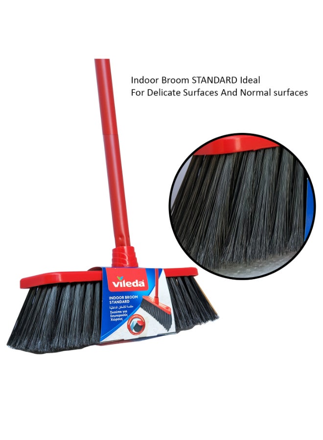 Vileda Indoor Broom with 3 Stick, Lightweight & Perfect Corner Cleaning - Image 5