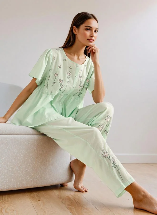 سبلاش فيڤ Embroidered Pyjama Set