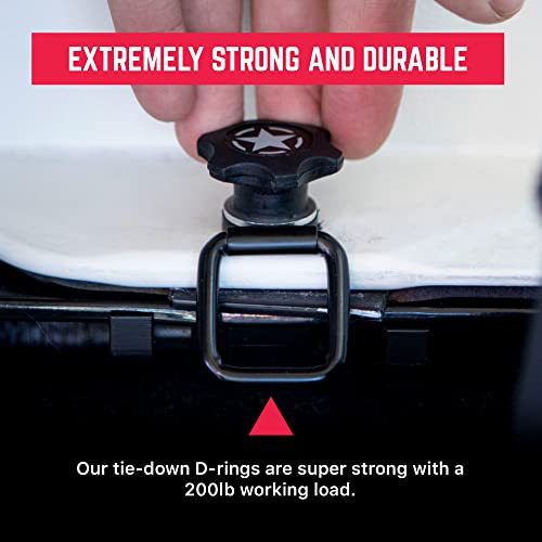 GPCA Tie Down D Ring Set, Easy-to-Install Truck Tie Downs, Compatible with Cargo Cover Mounts, Heavy-Duty Jeep Wrangler Accessories for Pickups, Trailers, Truck, Trailer, Camper, Boat & More, 6 Pack - GPCA - Image 5