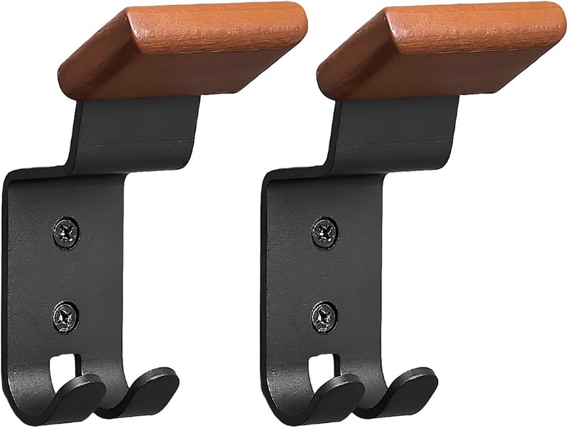 2 Pc Mount Motorcycle Helmet, Wall Holder With Hooks - Image 1