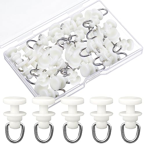 Craftsatin Plastic Curtain Track Hooks Ceiling Sliding Curtain Glider Accessories for Living Bedroom Shower Privacy Rv Garage Divider Track and Hooks(50 Pcs) - Image 1