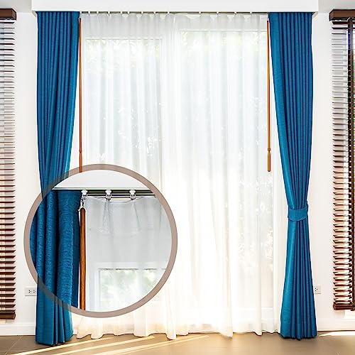 Craftsatin Plastic Curtain Track Hooks Ceiling Sliding Curtain Glider Accessories for Living Bedroom Shower Privacy Rv Garage Divider Track and Hooks(50 Pcs) - Image 5