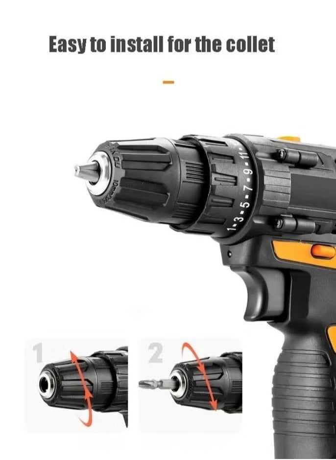 Denx Cordless Drill Set 10Mm | Speed 0 - 800 R/Min | 12V | 1300Mah | Dx1778  - Image 3