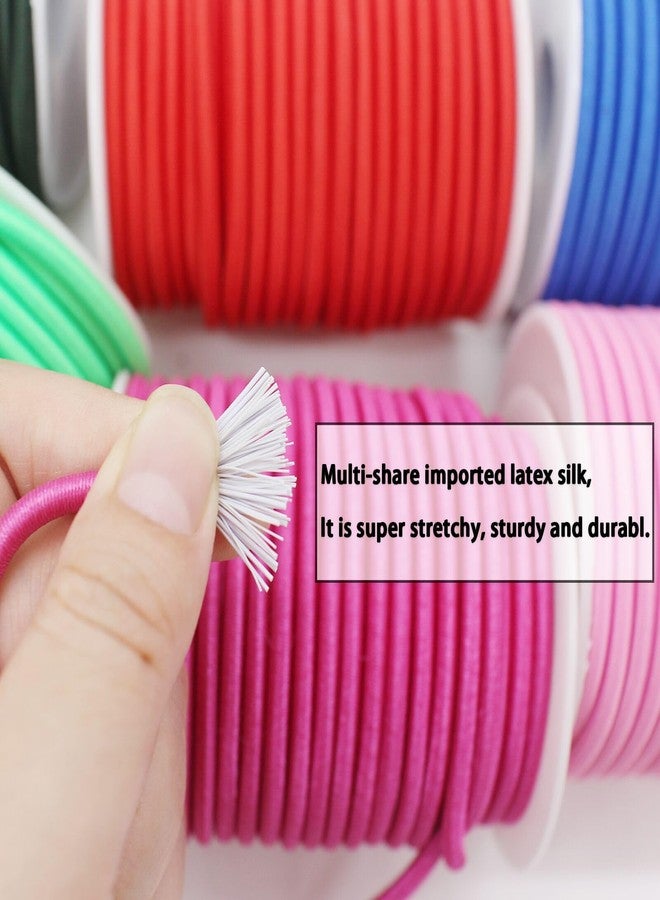 ZHFMLY Multi-Color 1/6 inch(4mm) Elastic Cords Heavy Stretch String Rope for Bracelets,Small Bungee Shock Cord for DIY Crafts, Beading and Sewing 150ft(MS295) - Image 4