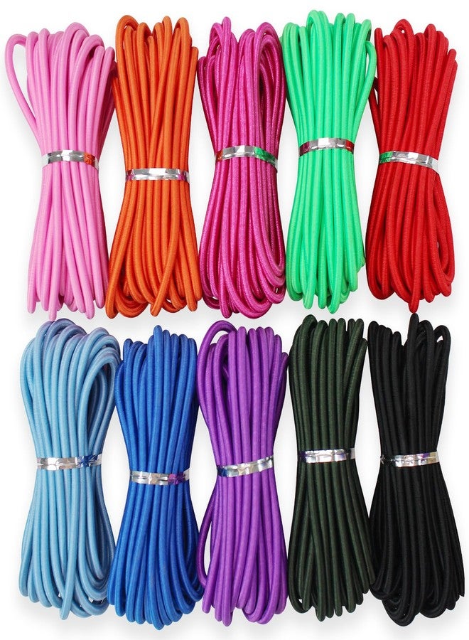ZHFMLY Multi-Color 1/6 inch(4mm) Elastic Cords Heavy Stretch String Rope for Bracelets,Small Bungee Shock Cord for DIY Crafts, Beading and Sewing 150ft(MS295) - Image 1