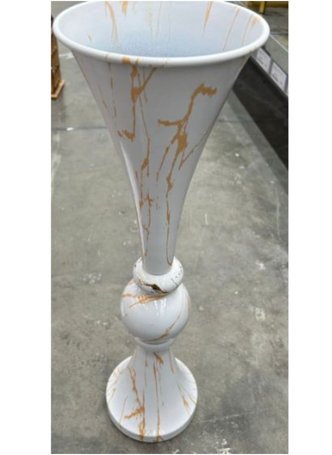Gulf Flowers Metal Vase  Contemporary metal design, versatile for various decor styles 