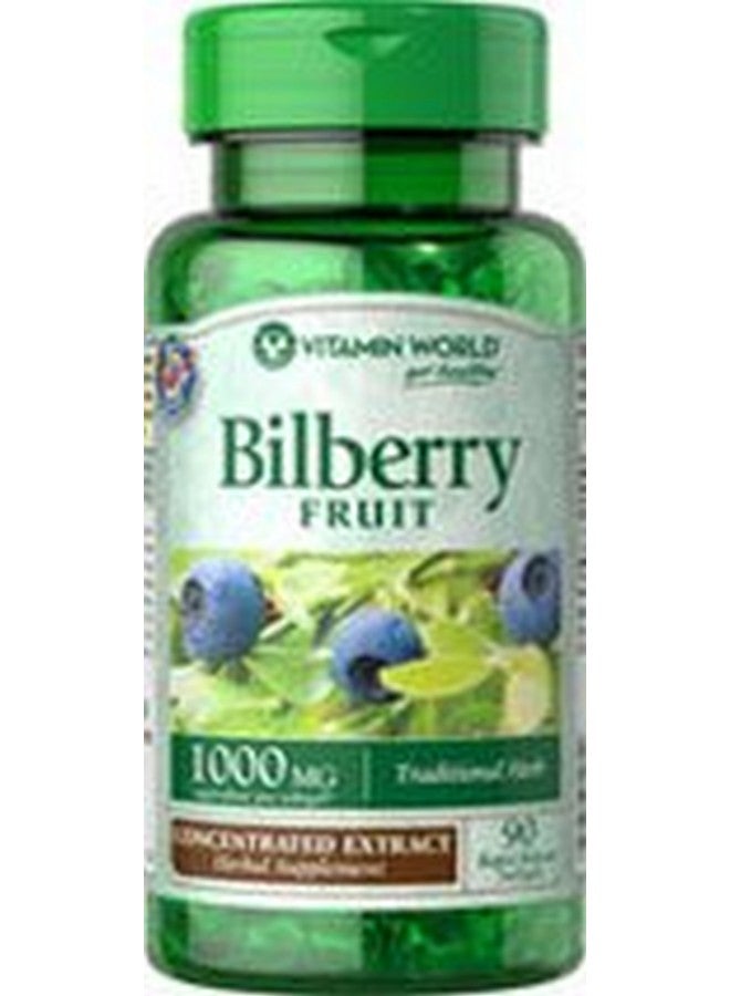 Vitamin World Bilberry Fruit 1000 mg, 90 Rapid Release Softgels