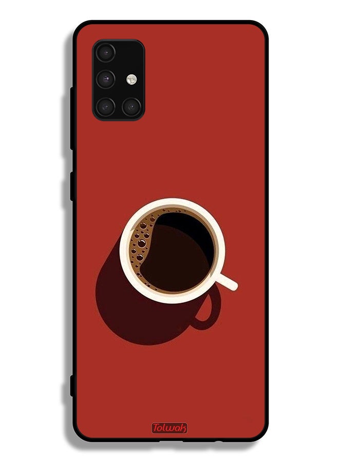 Tolwak Samsung Galaxy A71 4G Protective Case Cover Coffee Cup Art - Image 1