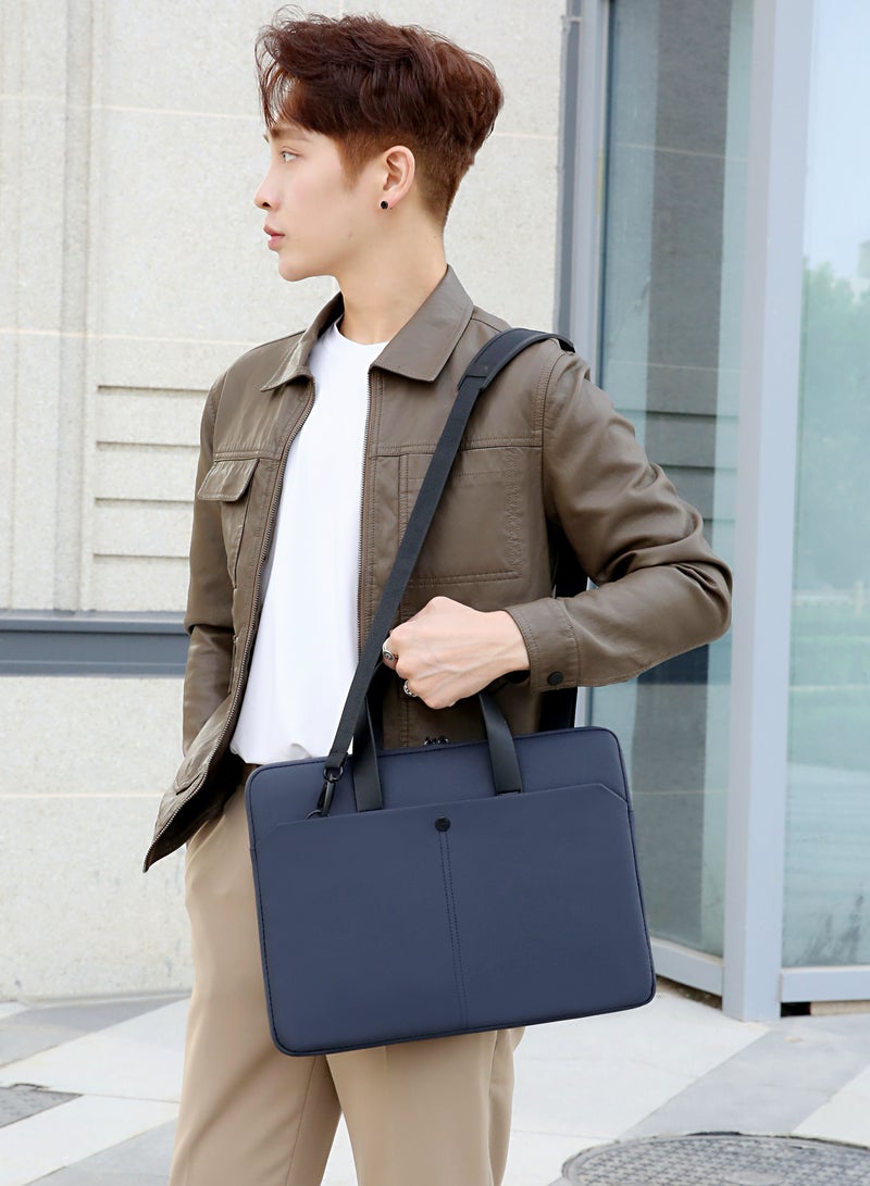 Large Capacity Laptop Bag Business Office Bag, 15 Inch Laptop Briefcase with Shoulder Strap and Luggage Trolley Strap, Lightweight Crossbody Bag for Men Women Travel Business Office, with a detachable shoulder strap.  - Image 3