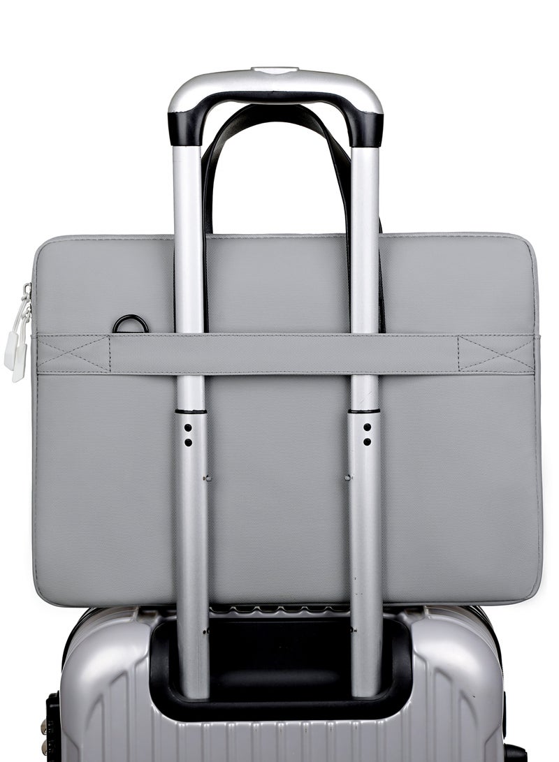 Large Capacity Laptop Bag Business Office Bag, 15 Inch Laptop Briefcase with Shoulder Strap and Luggage Trolley Strap, Lightweight Crossbody Bag for Men Women Travel Business Office, with a detachable shoulder strap.  - Image 4