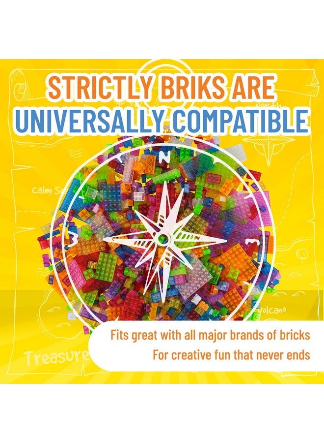 Strictly Briks قطع بناء متوافقة مع ليغو من ستريكتلي بريكس، ألوان شفافة، 1008 قطعة، مجموعة بداية لبناء الطوب الكلاسيكي للأطفال، متوافقة 100% مع جميع العلامات التجارية الرئيسية للطوب - Image 5