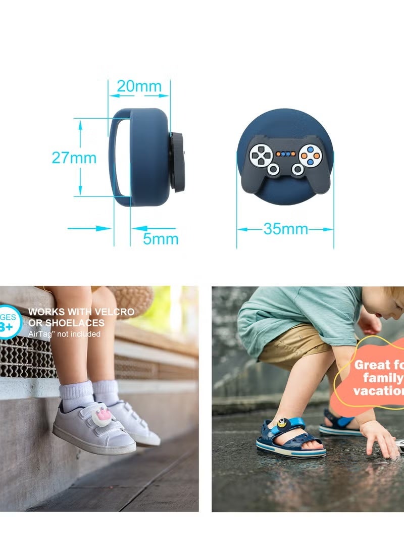Risen 2pack AirTag Holder for Kids Shoelaces, Cartoon Silicone Tracker Case, Hidden Wear-resistant Tracker Protective Case for Kids Shoes, Pets, Airtag Shoe Sole Children - Image 3