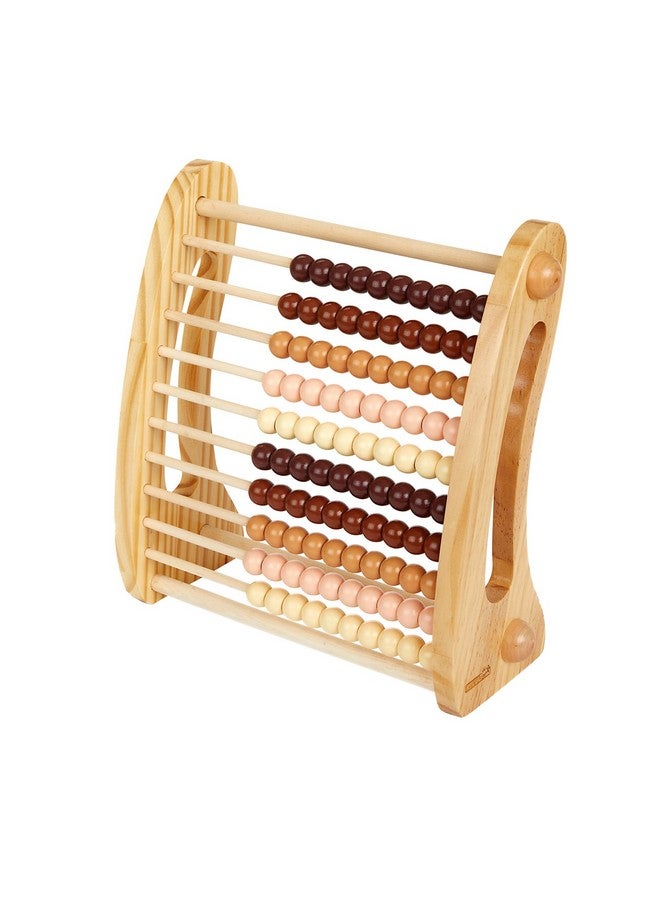 Excellerations Wooden Abacus - Natural - 12"H by 11"W - Kids Math, Counting Beads - Image 1