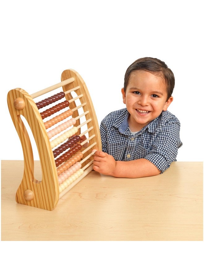 Excellerations Wooden Abacus - Natural - 12"H by 11"W - Kids Math, Counting Beads - Image 3