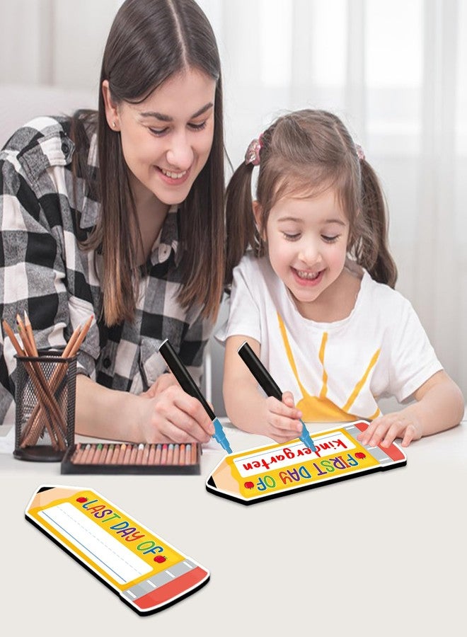 JUESMOS First & Last Day of School Chalkboard for Kids Girls Boys, 4.4"x12.6" Double Sided Pencil Back to School Sign 1st Day of Preschool Kindergarten Board Sign Back to Schools Photo Prop Supplies - Image 5